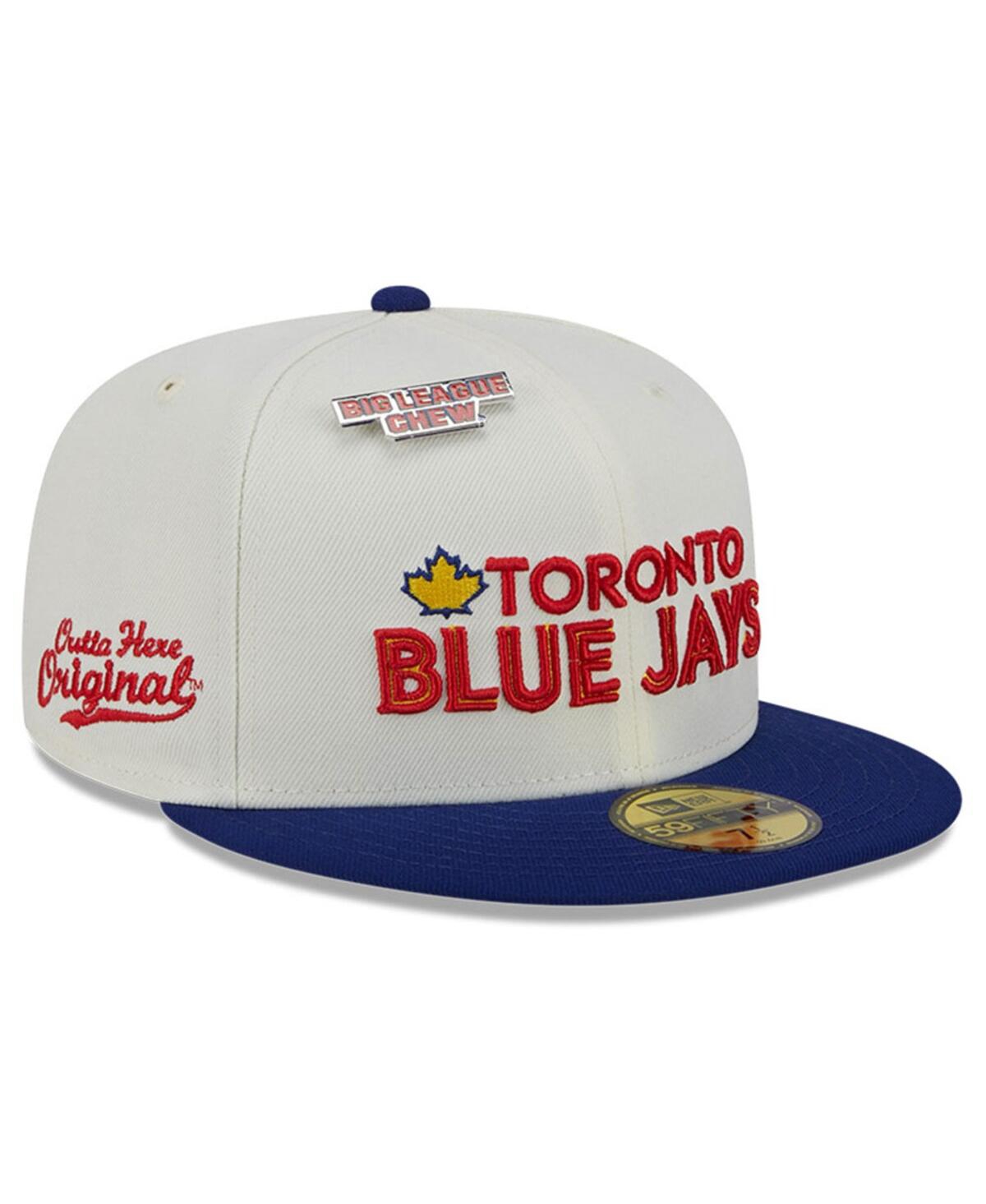 NEW ERA MEN'S WHITE TORONTO BLUE JAYS BIG LEAGUE CHEW ORIGINAL 59FIFTY FITTED HAT 