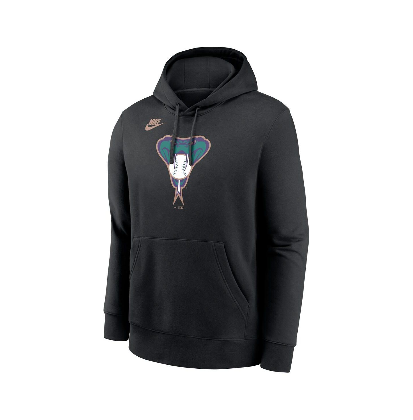 Мужское худи Nike Black Arizona Diamondbacks Cooperstown Collection Logo Club Pullover — фото 2