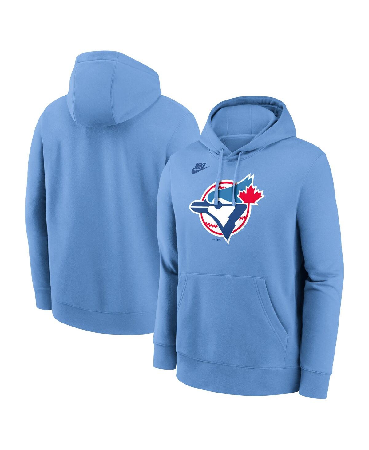 Nike Men's Powder Blue Toronto Jays Cooperstown Collection Logo Club Pullover Hoodie
