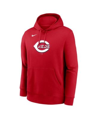 Men's Red Cincinnati Reds Logo Club Fleece Pullover Hoodie
