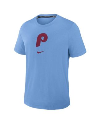Men's Light Blue Philadelphia Phillies Authentic Collection Early Work Tri-Blend Performance T-Shirt