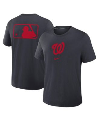 Nike - Men's Navy Washington Nationals Authentic Collection Early Work Tri-Blend Performance T-Shirt