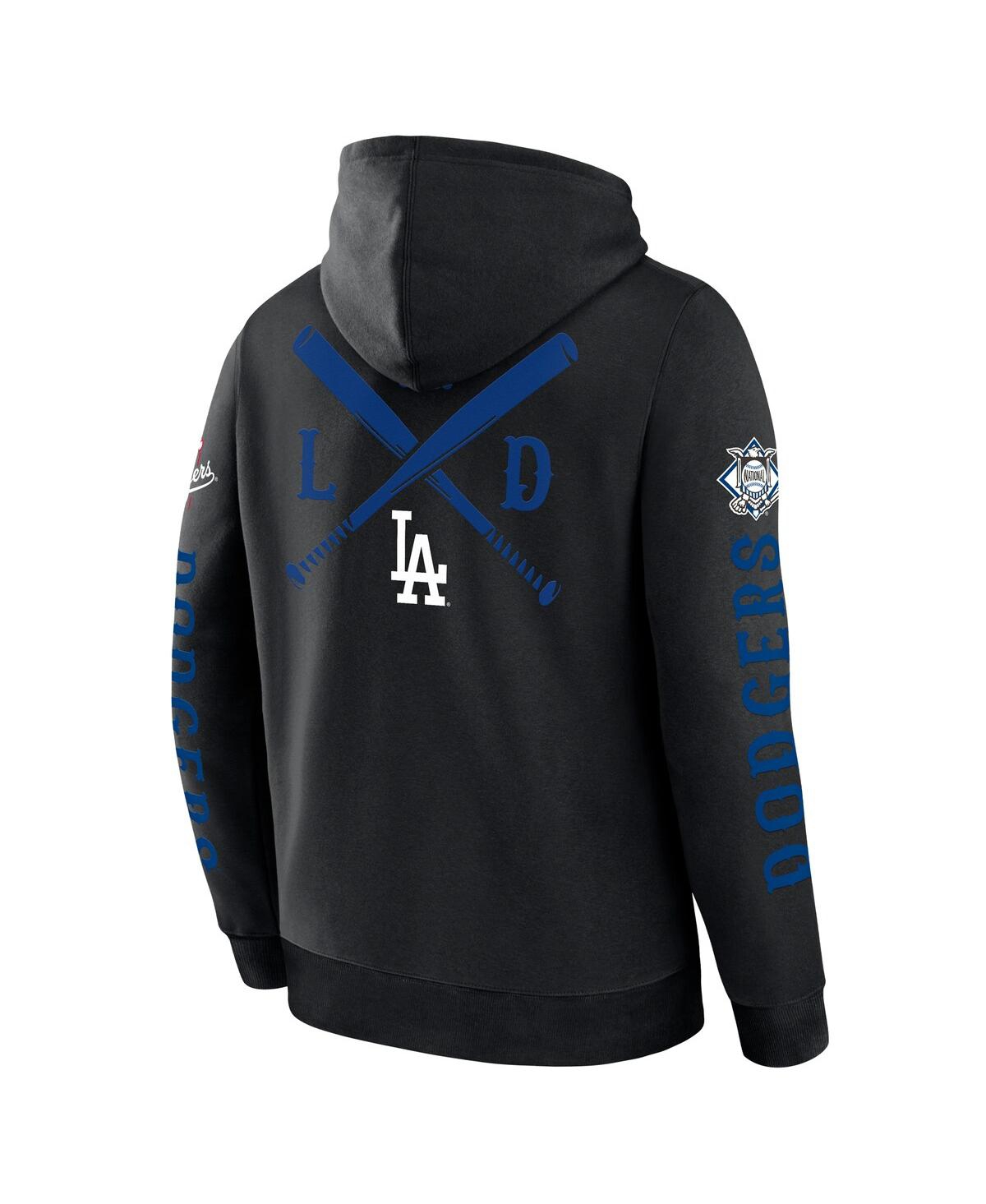 Fanatics Men's Black Los Angeles Dodgers Big City Legacy Fleece Pullover Hoodie In Black
