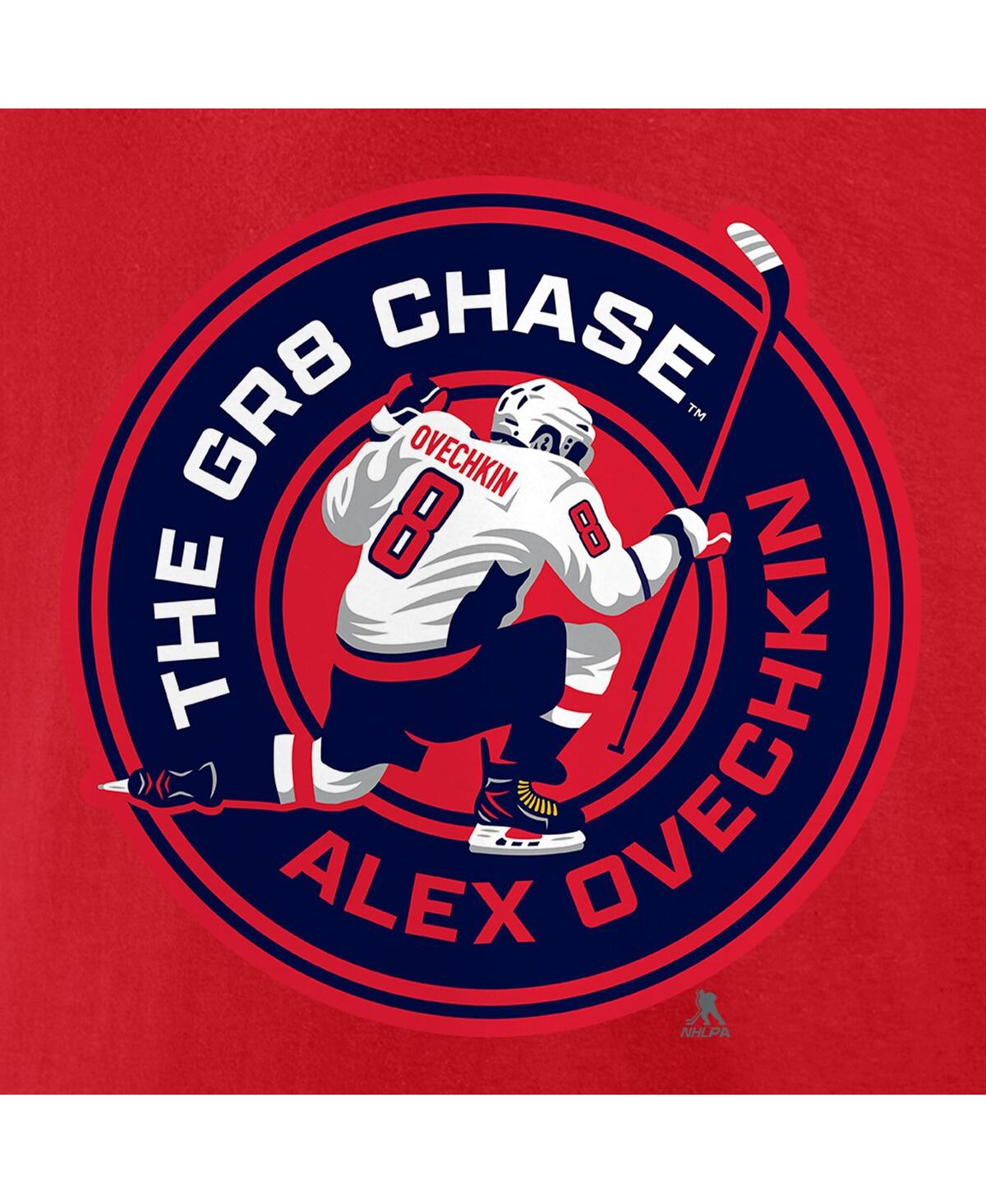 Fanatics Men's Alexander Ovechkin Red Washington Capitals The Gr8 Chase T-shirt In Red