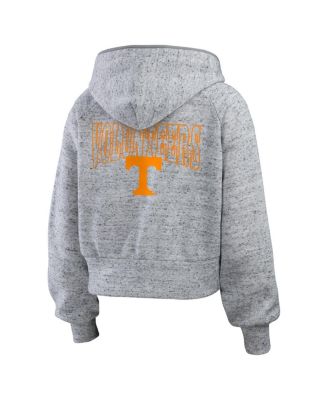 Women's Heather Gray Tennessee Volunteers Wear Speckle Double-Hit Raglan Full-Zip Hoodie