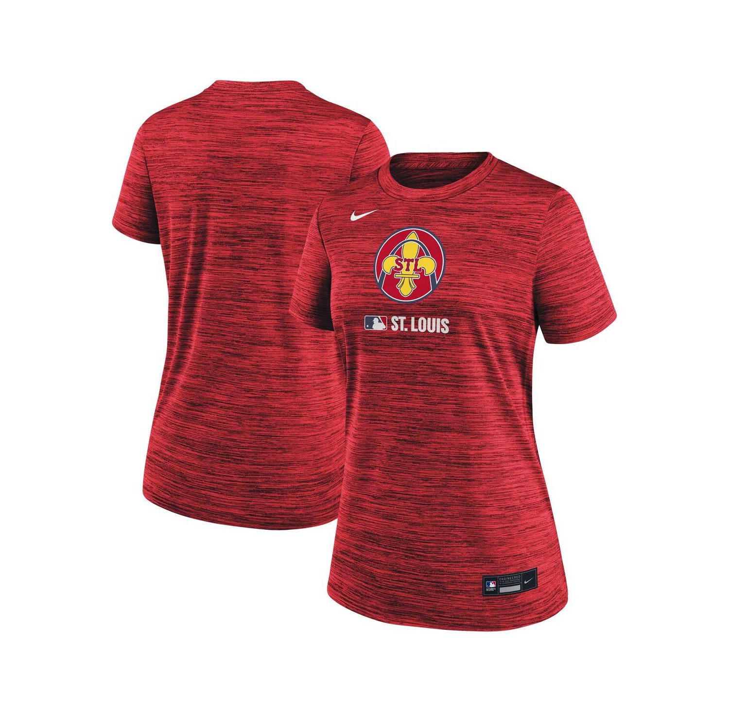 Women's Red St. Louis Cardinals Authentic Collection City Connect Velocity Performance T-Shirt