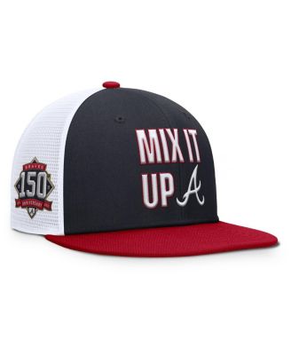Nike - Men's Navy/Red Atlanta Braves Pro Performance Trucker Snapback Hat