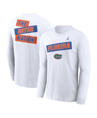Jordan - Men's White Florida Gators Two-Hit Classic Location Long Sleeve T-Shirt