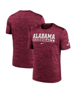 Nike - Men's Crimson Alabama Crimson Tide Velocity Baseball Wordmark Stack Performance T-Shirt