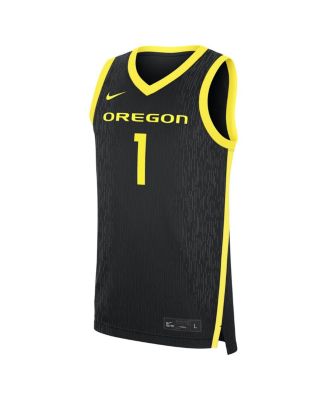 Men's 1 Black Oregon Ducks Alternate Replica Jersey