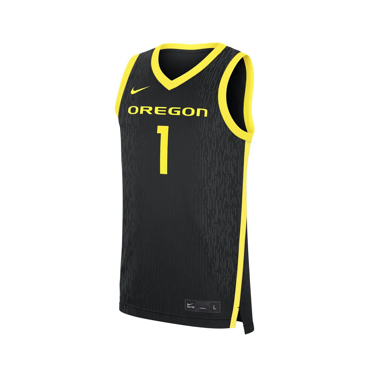 Мужской топ Nike 1 Black Oregon Ducks Alternate Replica Jersey — фото 3
