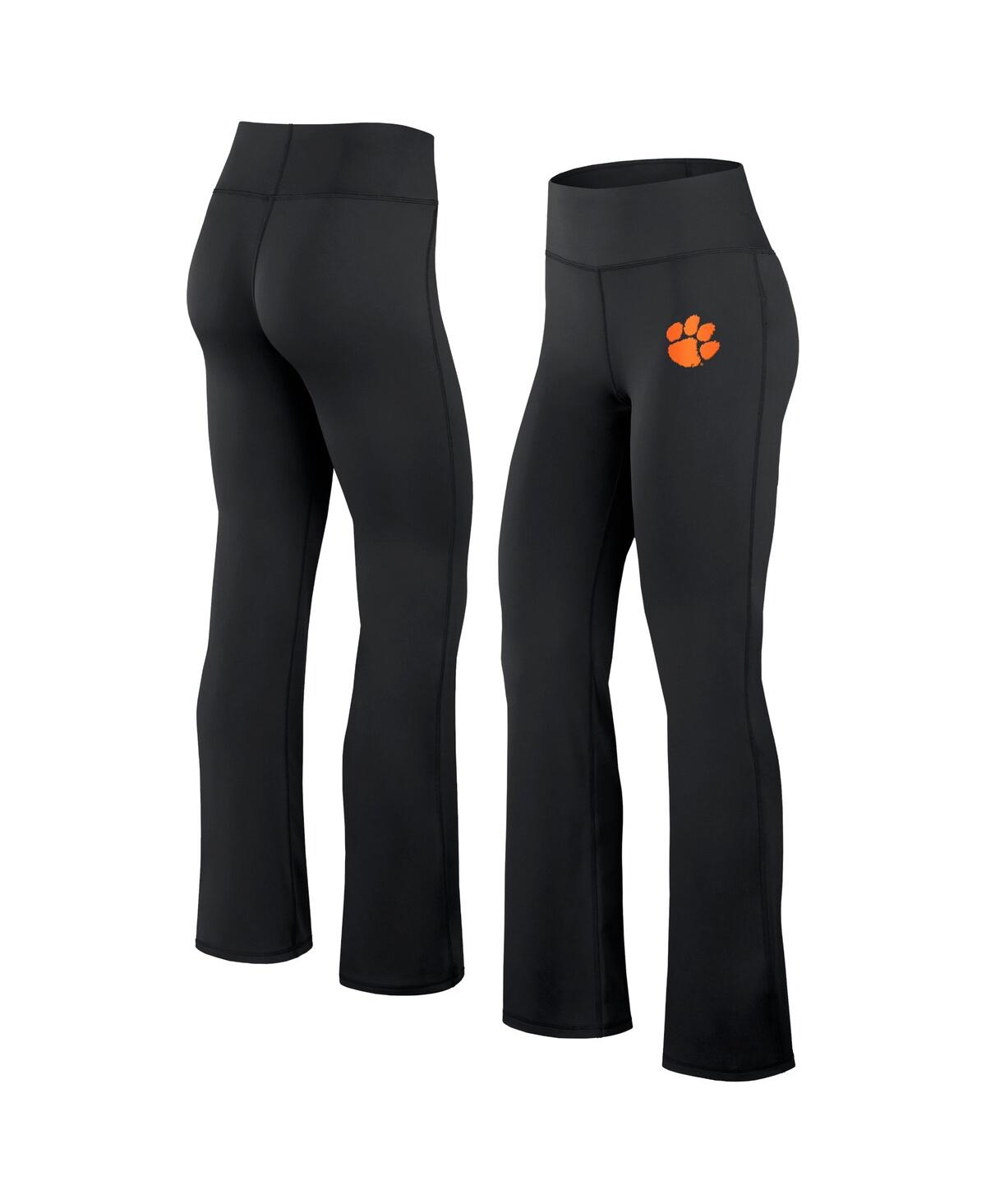 Women's Black Clemson Tigers Training Camp Maxed Out Flare Leggings - Black