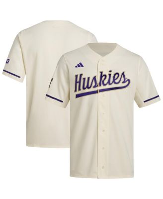adidas - Men's Cream Washington Huskies Replica Baseball Jersey