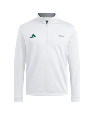Men's White Miami Hurricanes Elevated Quarter-Zip Jacket