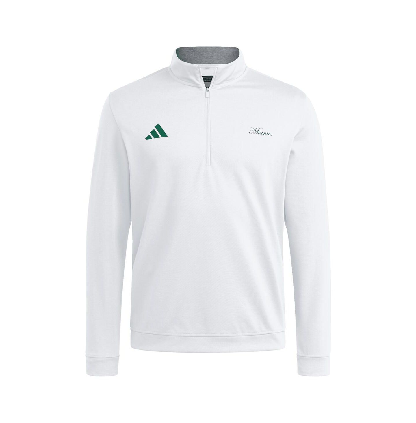 Мужская куртка adidas White Miami Hurricanes Elevated Quarter-Zip — фото 3