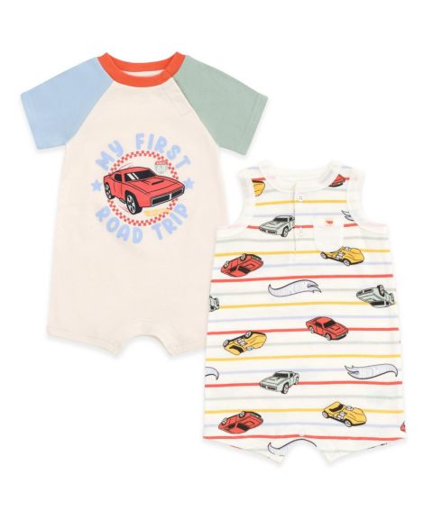 Комбинезоны Hot Wheels 2 Pack Rompers для мальчиков-малышей, цвет: Бежевый