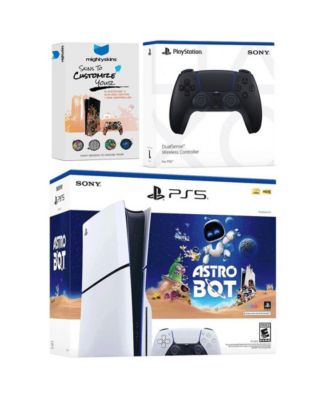 PlayStation 5 Slim Disc PS5 Astro Bot Bundle with Extra Controller and MightySkins Voucher
