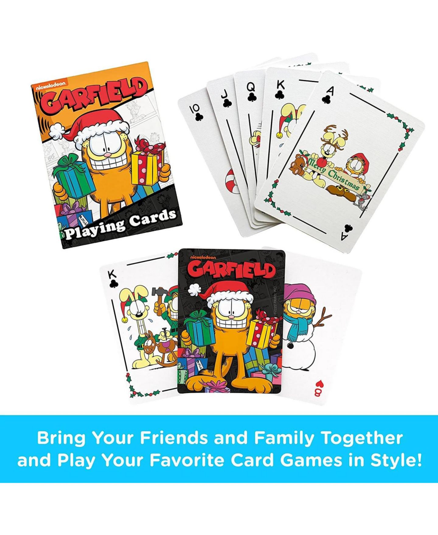 Детские игрушки NMR Distribution Garfield Christmas Playing Cards, Ages 3+ — фото 2