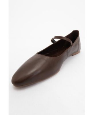 Lara Leather Mary Jane Flats