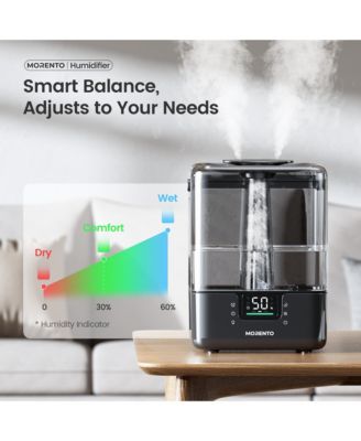 MORENTO Smart Humidifier with App & Voice Control, 6L Cool Mist Humidifiers with Essential Oil Diffuser, 7 Color NightLight for Bedroom Home