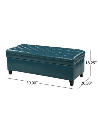 PU Leather Storage Bench Classic Tufted Ottoman Multifunctional Bedroom and Living Room Bench