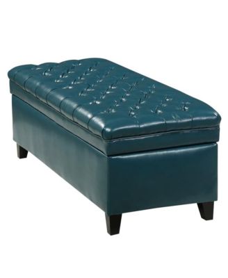 PU Leather Storage Bench Classic Tufted Ottoman Multifunctional Bedroom and Living Room Bench