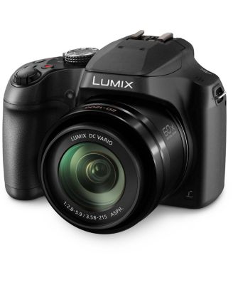 LUMIX FZ80D Point & Shoot Digital Camera, Bundle with 64GB SD Card, Bag, Extra Battery, Flexible Tripod, Mini LED Light, Filter Kit