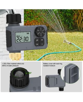 Sprinkler Timer Outdoor Programmable Water Timer for Lawn Garden Rain Delay Manual Automatic Watering