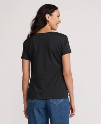 Women's Supima Cotton Tall Short Sleeve Scoop Neck Tee