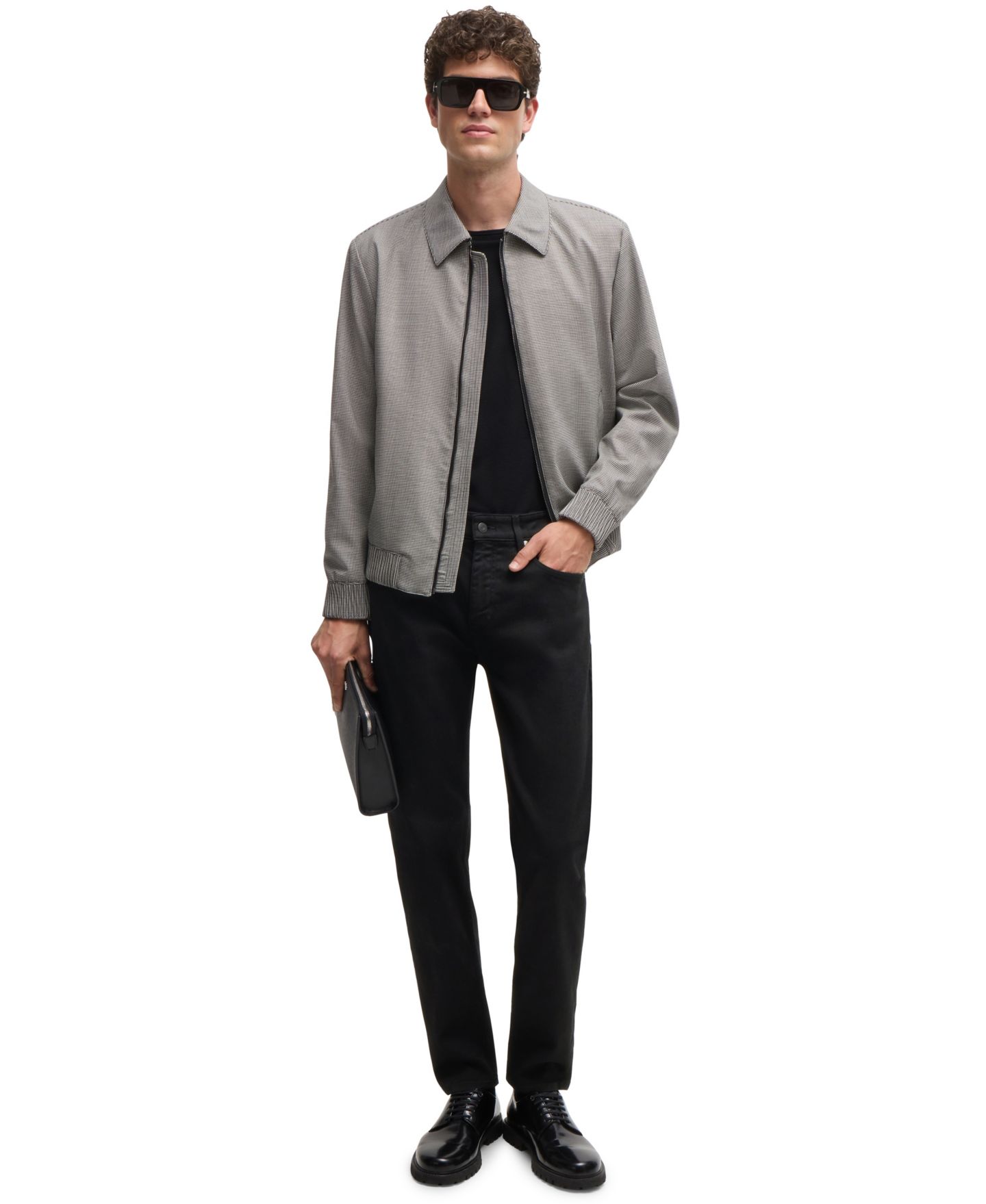 Мужские джинсы Hugo Boss Black Super-Soft Regular-Fit, цвет: Чёрный — фото 3