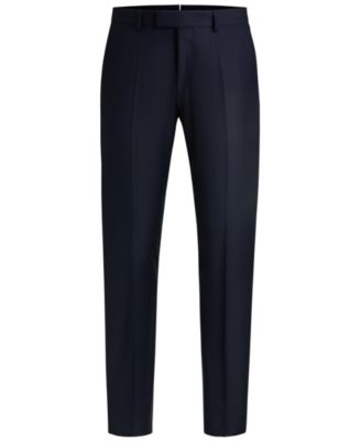 Men's Virgin Wool Slim-Fit Trousers