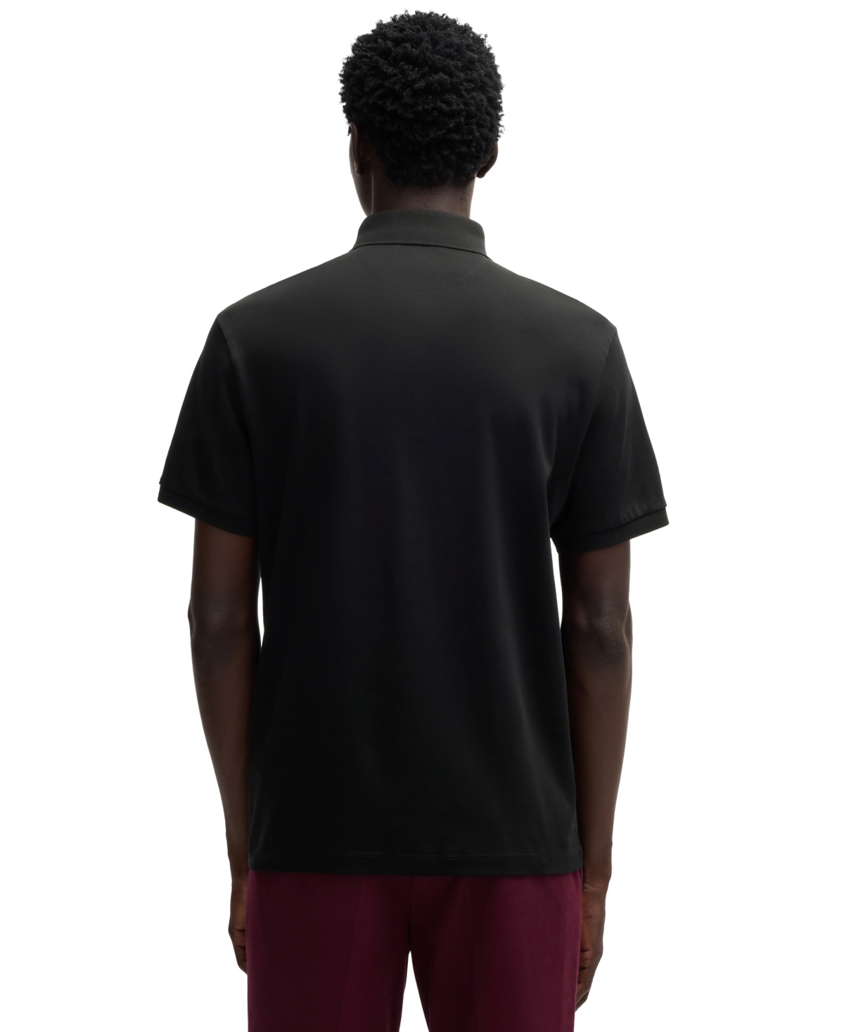 Hugo Boss Boss By  Men's Structured-cotton T-shirt In Black