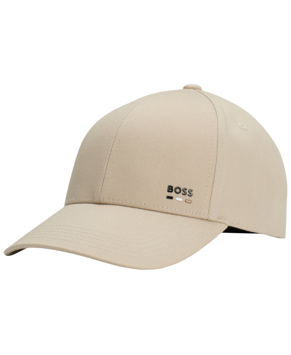 Boss by Hugo Boss Men's Logo Trim Cotton-Twill Cap - Open Beige