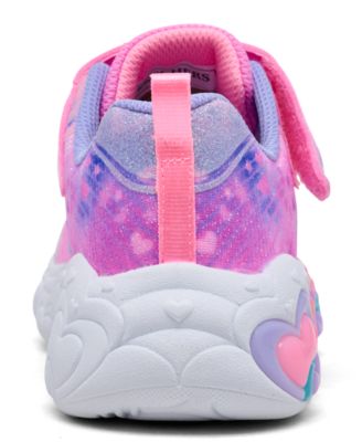 Little Girls' S-Lights: Eternal Heart Lights Light-Up Fastening Strap Casual Sneakers from Finish Line
