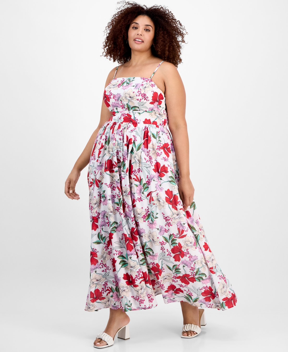 On 34th Plus Size Delicate Garden Maxi Dress, Exclusively At Macy's