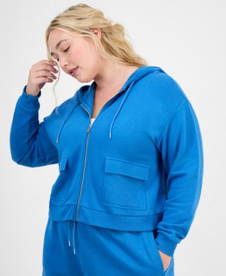 ID Ideology - Plus Size Cropped Full-Zip Hoodie
