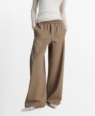 MANGO - Women's Wide Leg Jogger Pants