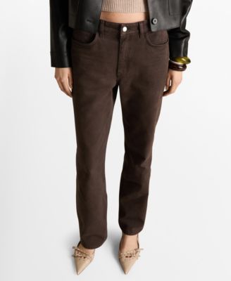 MANGO - Women's High Waist Straight Jeans