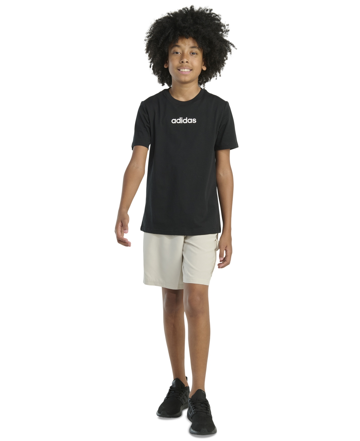 Adidas Originals Big Boys Short-sleeve T-shirt And Cargo Woven Shorts, 2 Piece Set