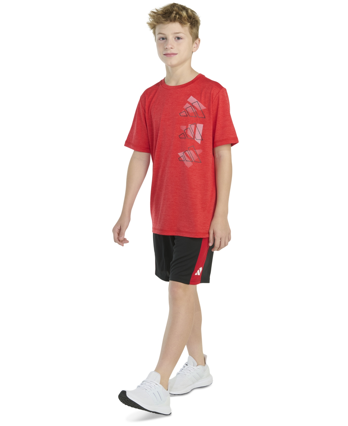 Adidas Originals Big Boys 2-piece Short Sleeve T-shirt And Shorts Set