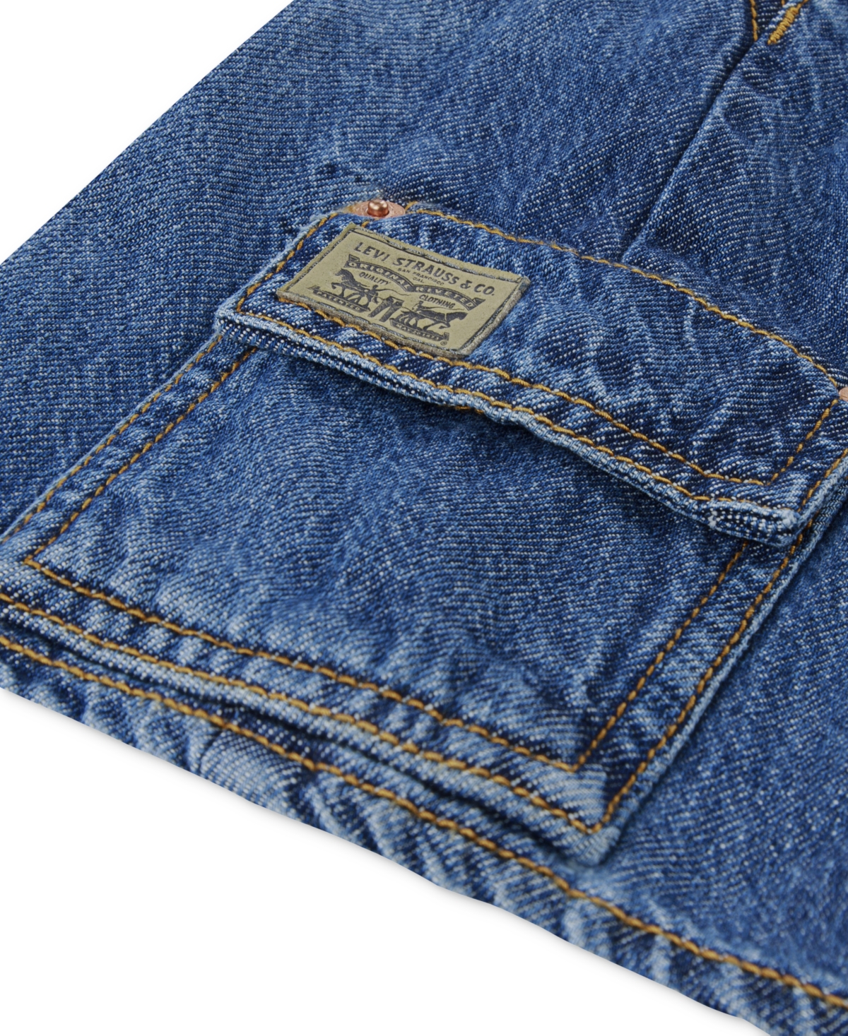 Shop Levi's Big Boys Denim Cargo Shorts In Tumbleweed