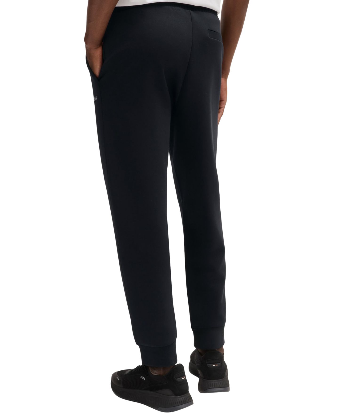 Мужские брюки Hugo Boss Logo Print Tracksuit Bottoms, цвет: Чёрный — фото 2