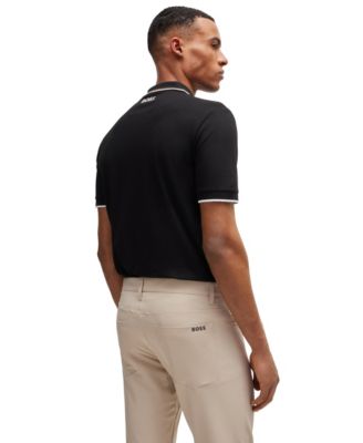 Men's Contrast Logo Cotton-Blend Polo Shirt