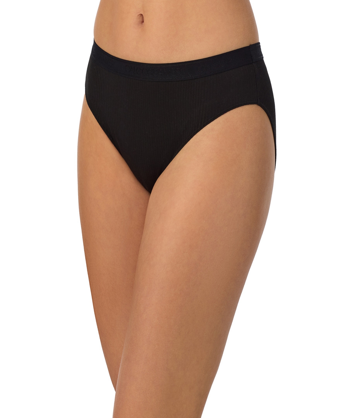 On Gossamer Cabana Cotton Rib Bikini In Black