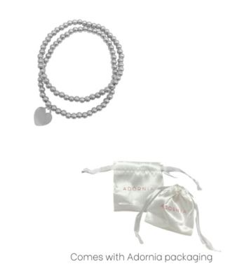 Tarnish Resistant Silver Set of Ball Bracelets