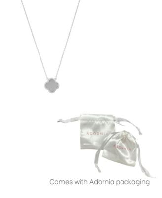 Silver Clover Halo Necklace