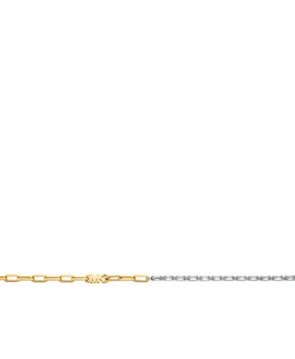 14K Gold-Plated Brass Mixed Chain Necklace