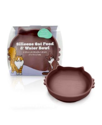 Cat Shaped Silicone Pet Bowl with Non-Slip Suction Base