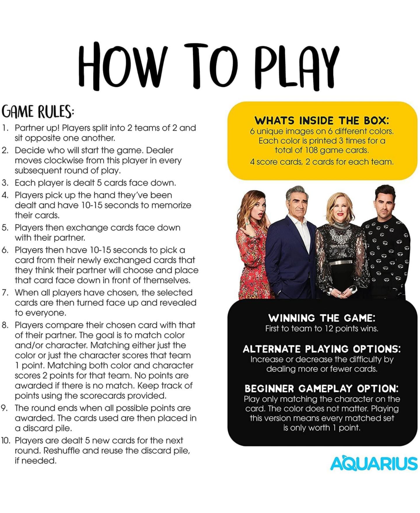 Детская карточная игра NMR Distribution Schitt's Creek Memory Master Card Game, Ages 12+ — фото 4