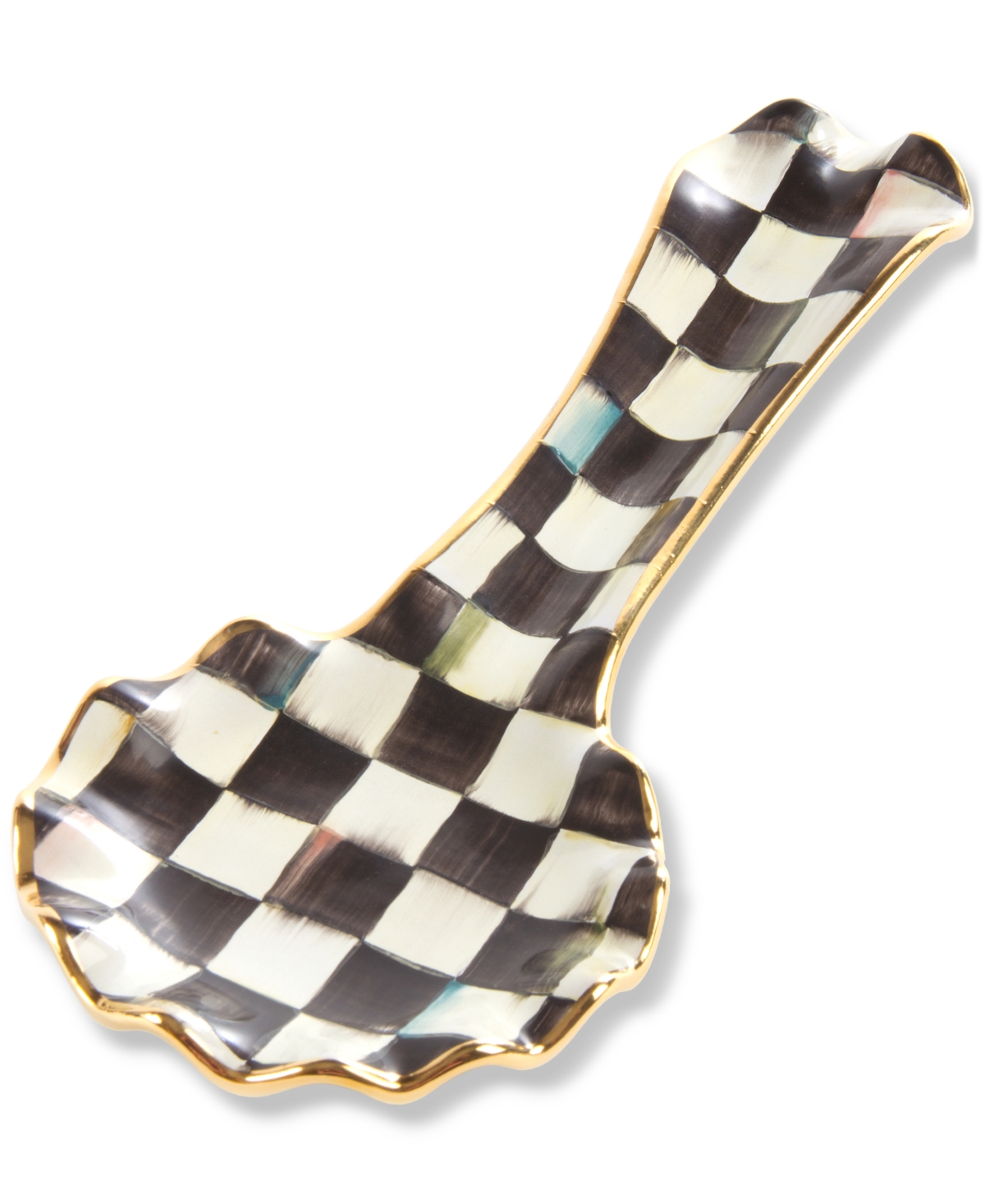 Mackenzie-childs Courtly Check Ceramic Spoon Rest In No Color